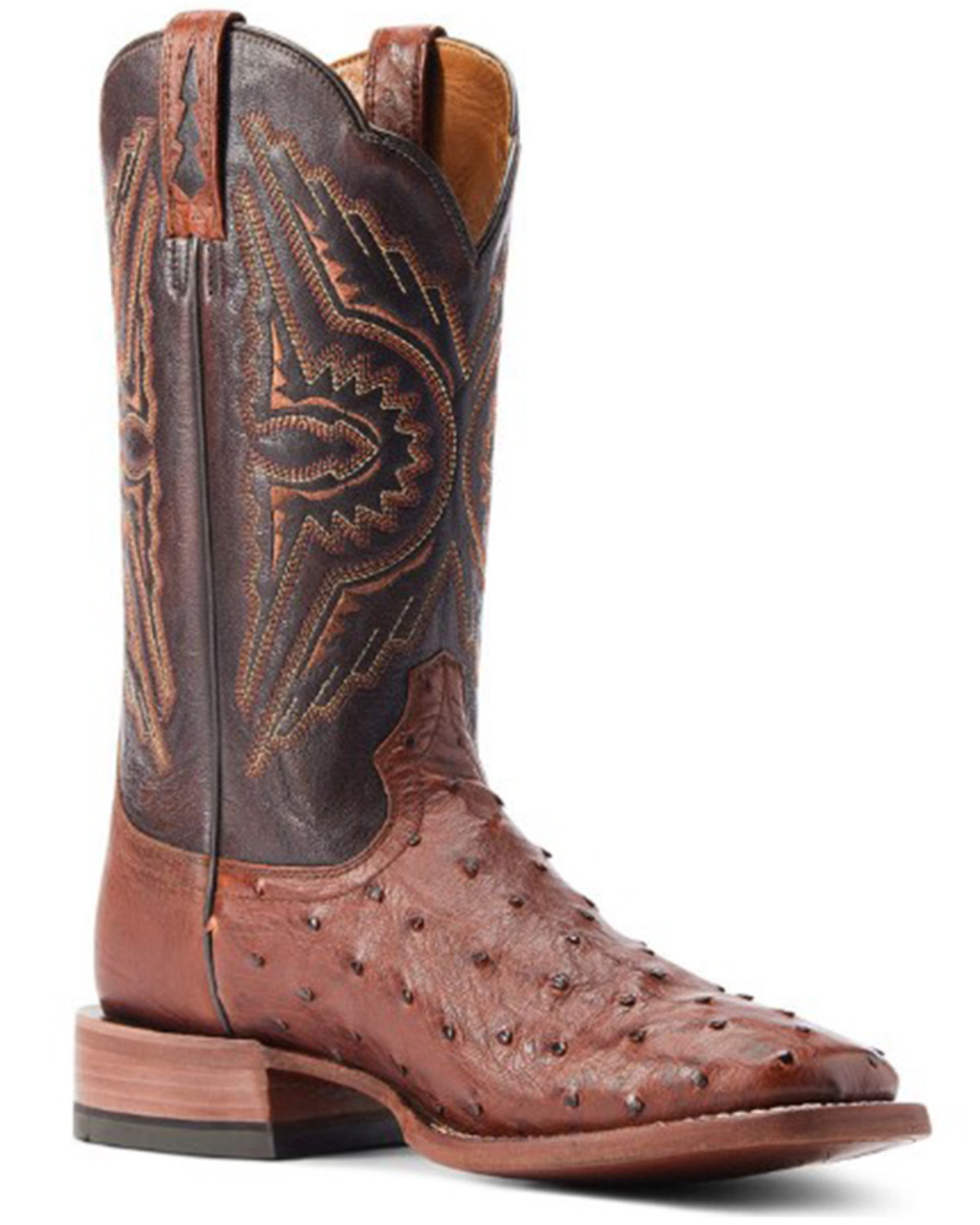 Ariat Men's Broncy Exotic Full Quill Ostrich Western Boots - Broad Square Toe