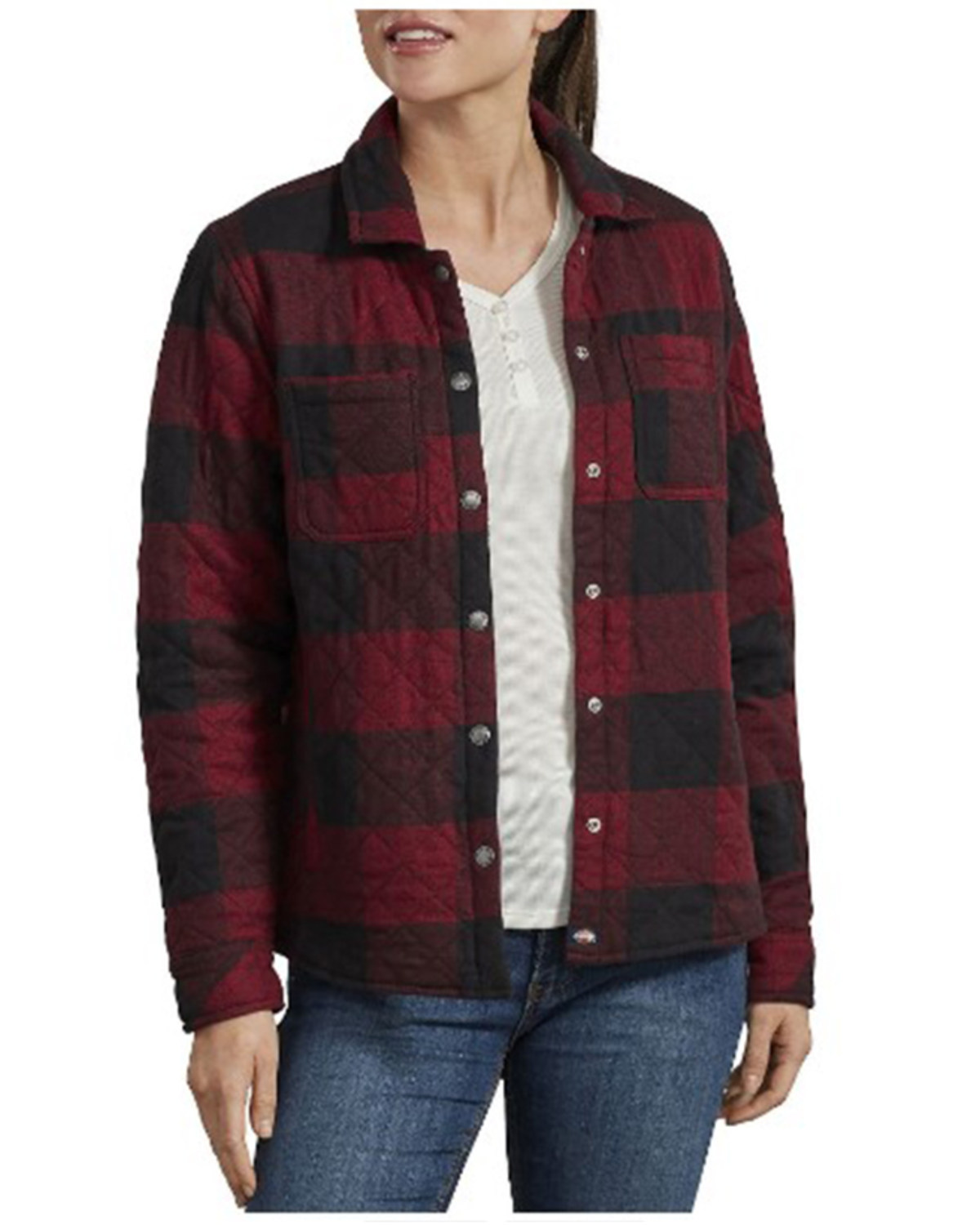 Quilted flannel jacket women's Clearance