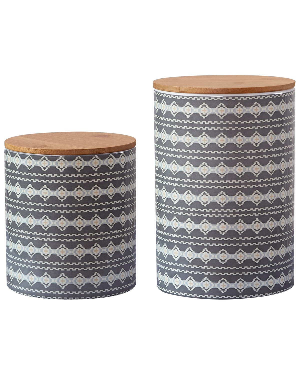 HiEnd Accents 2pc Large Southwestern Print Canister Set