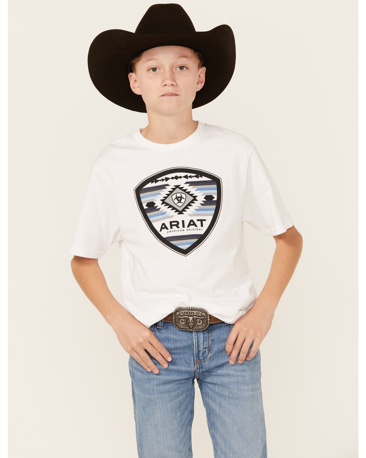 Ariat Boys' Southwestern Logo Short Sleeve Graphic T-Shirt