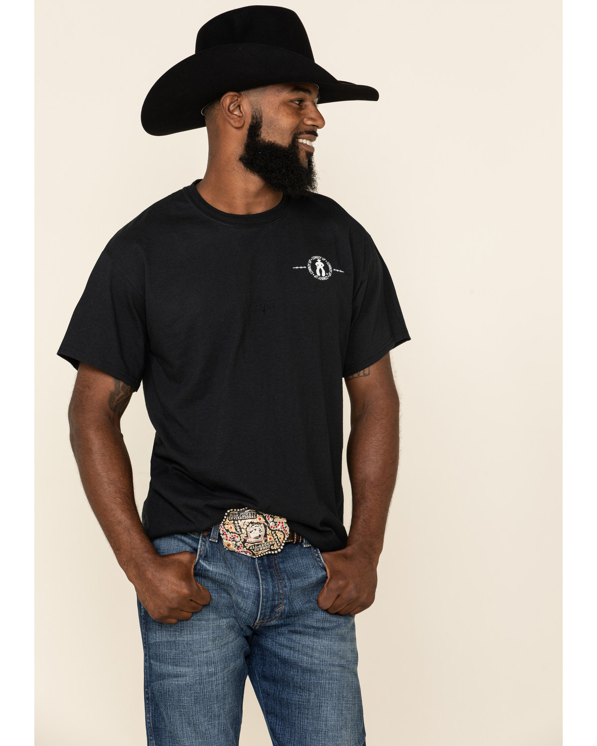Cowboy Up Men's Team Roper Short Sleeve Graphic T-Shirt