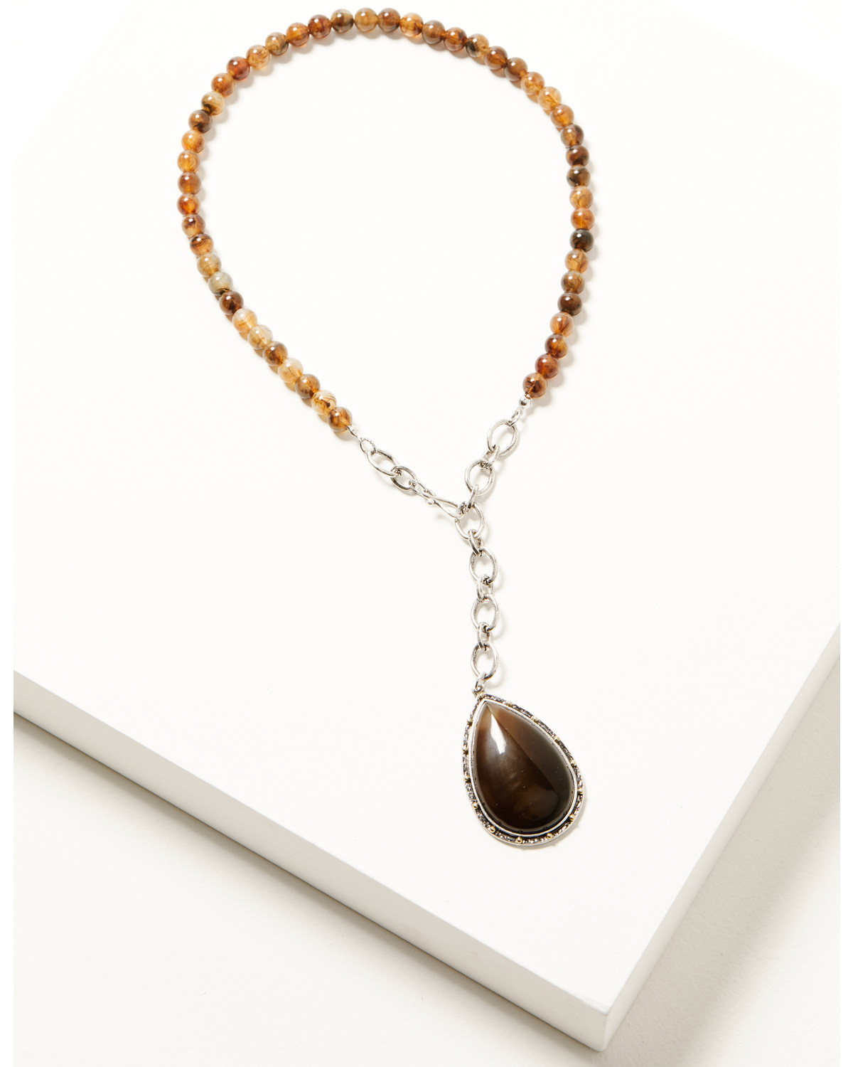 Shyanne Women's Heritage Valley Brown Agate Pendant Necklace