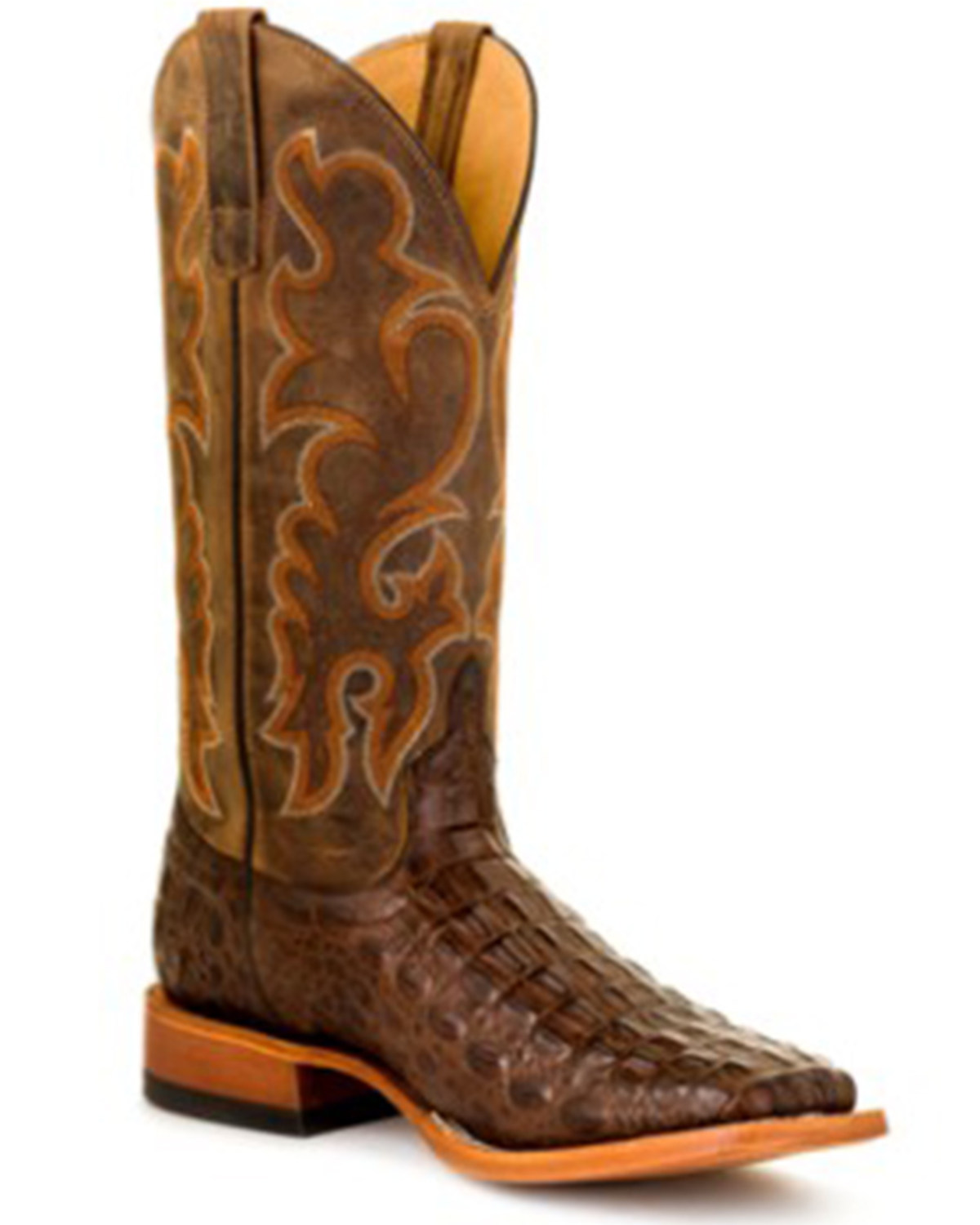 Horse Power Boys' Anderson Crocodile Print Western Boots - Square Toe