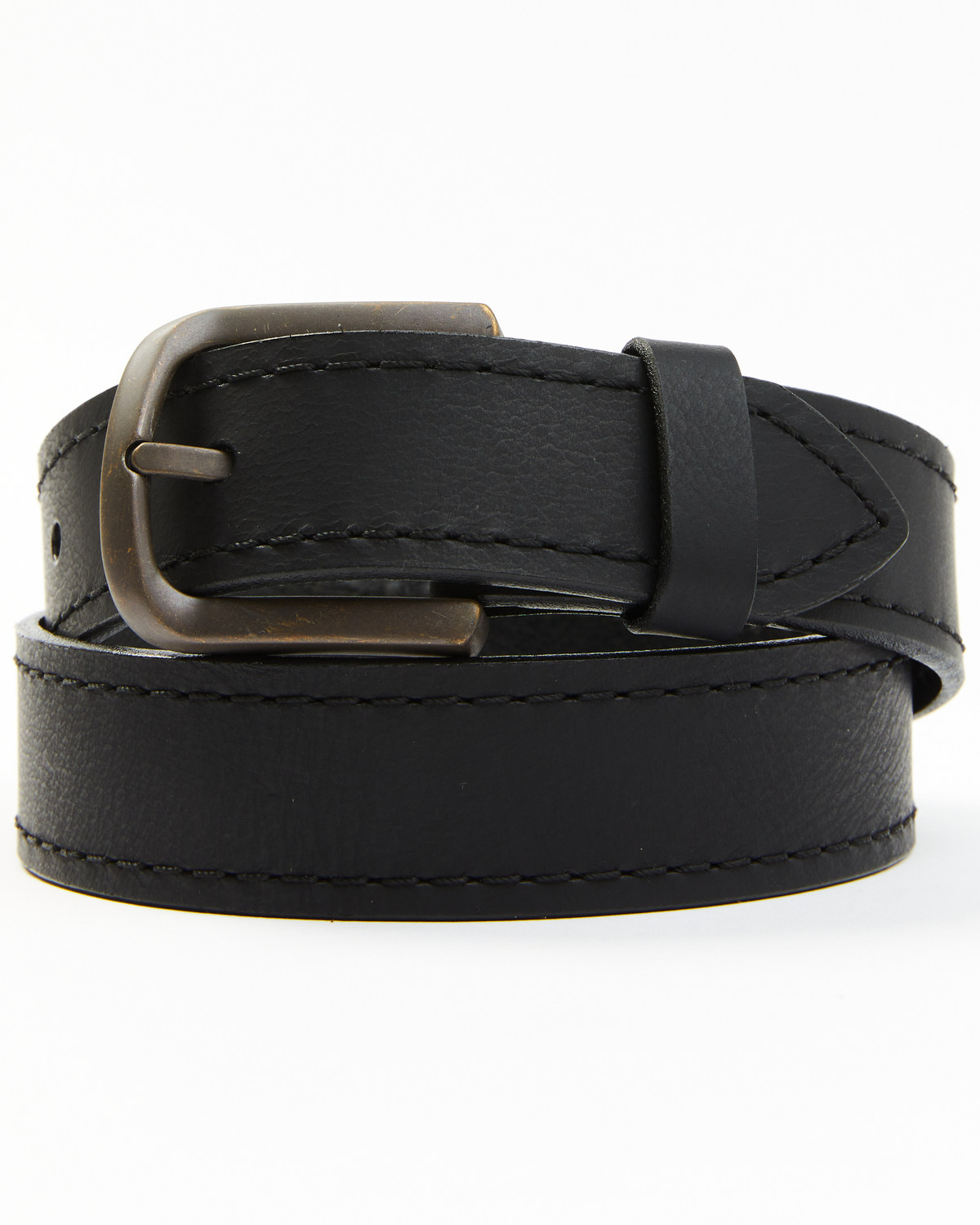 Brothers and Sons Men's Lagos Brass Buckle Belt