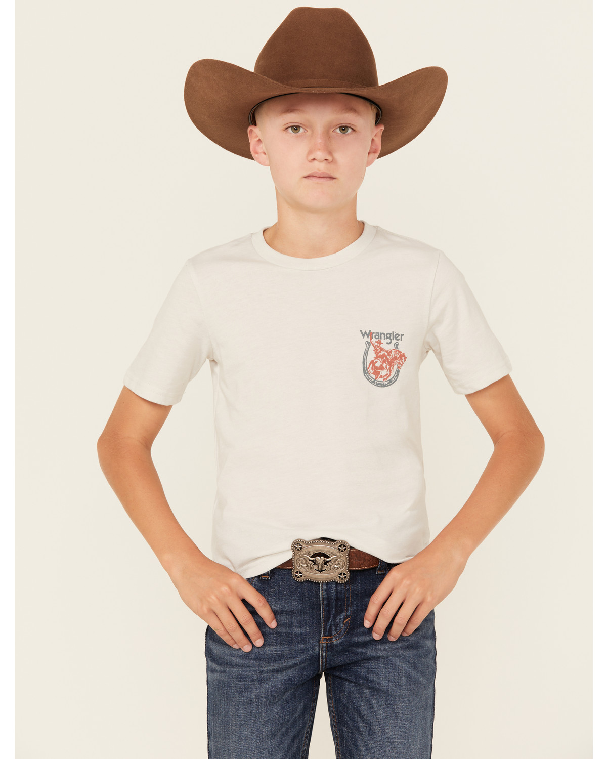 Wrangler Boys' Americana Horseshoe Short Sleeve Graphic T-Shirt
