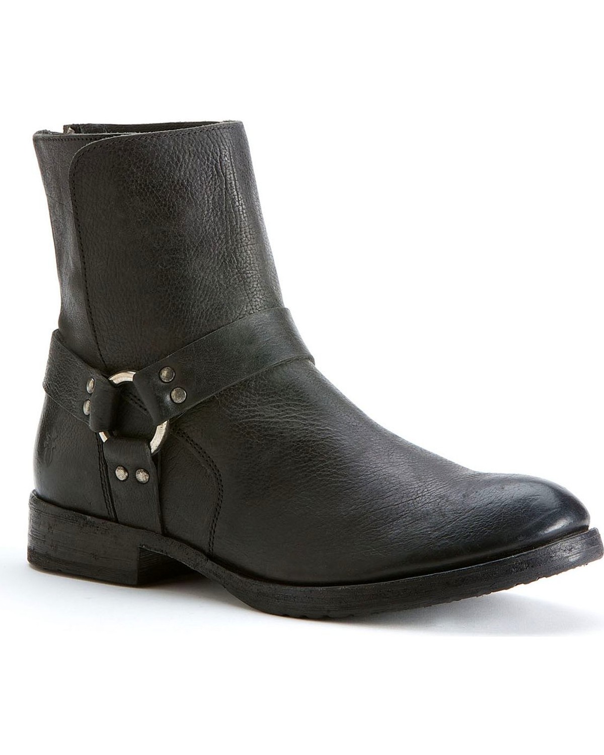 mens leather harness boots