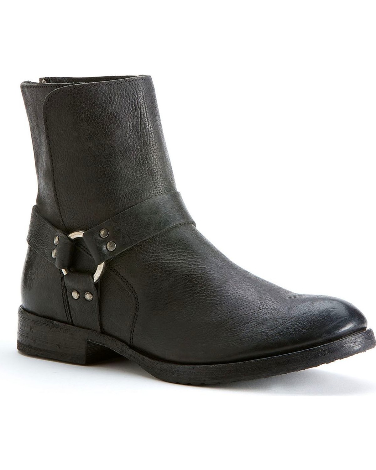 black harness boots