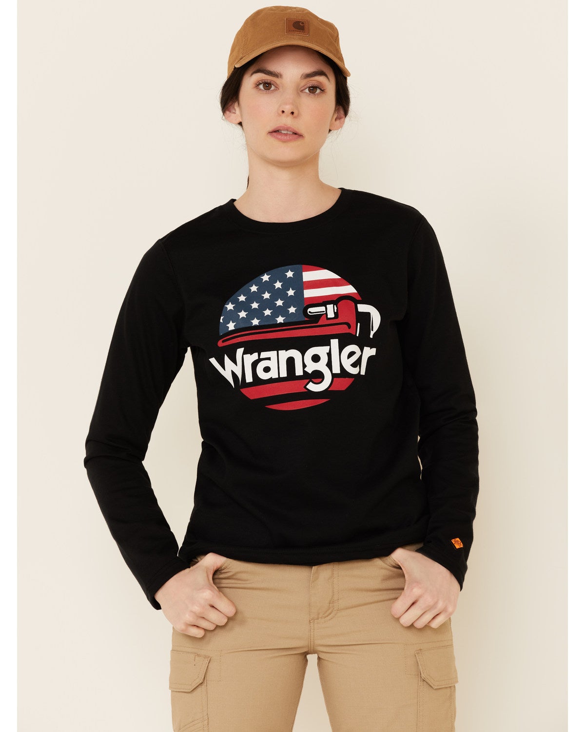 Wrench Flag Graphic Long Sleeve Work 