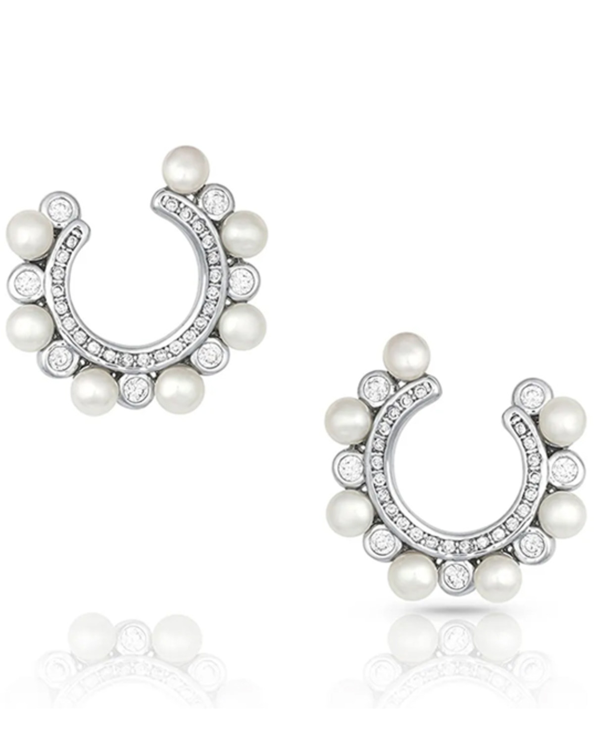 Montana Silversmiths Women s Horseshoe Pearl Earrings Pueblo Mall