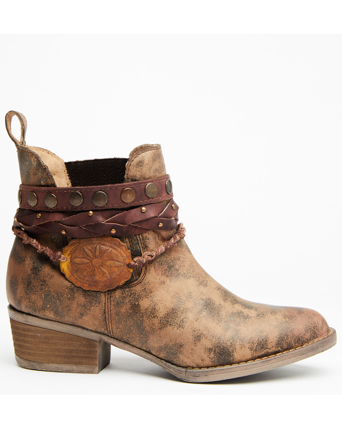 round toe platform booties