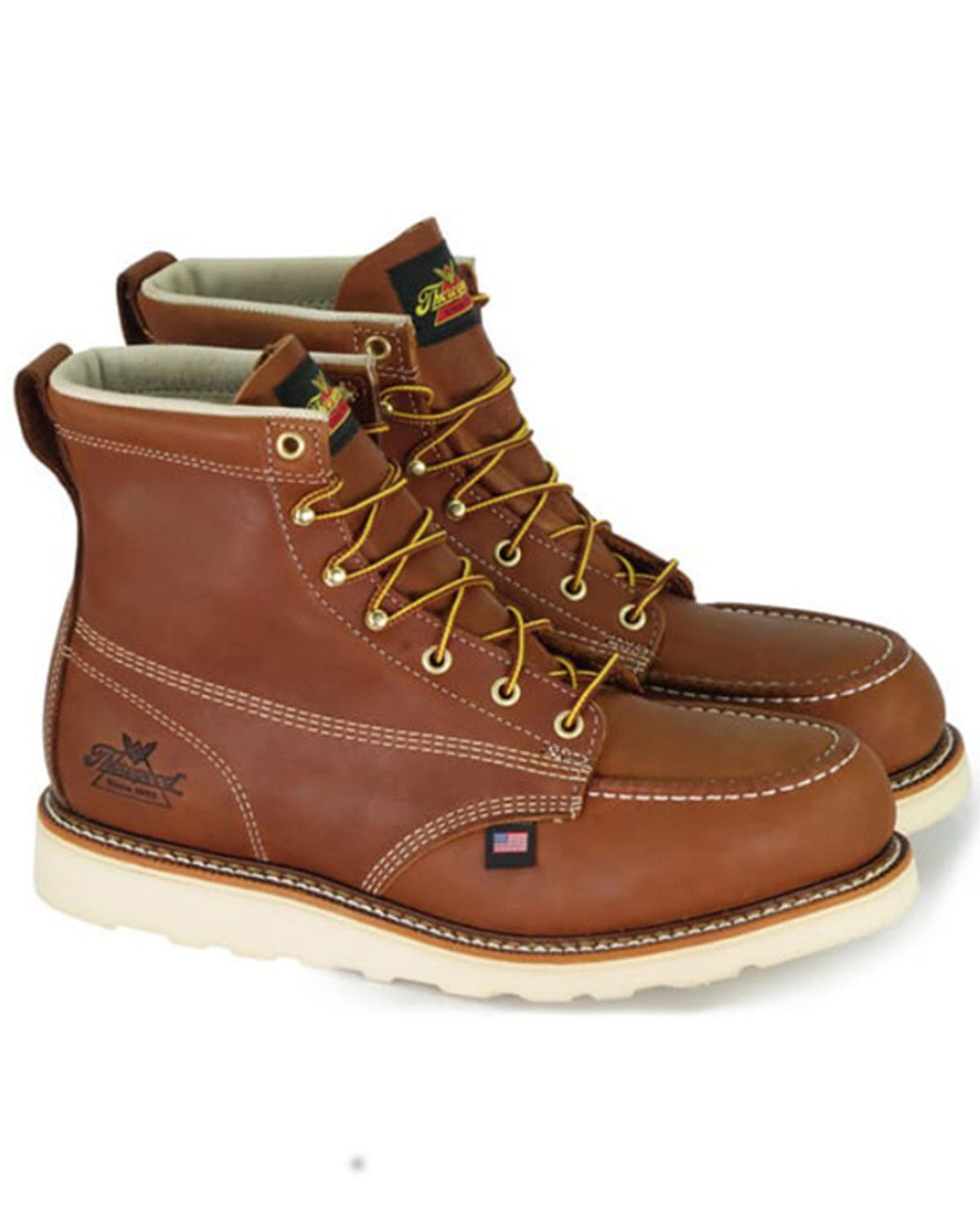 Thorogood Men's 6" Moc Safety Toe Lace-Up Work Boots