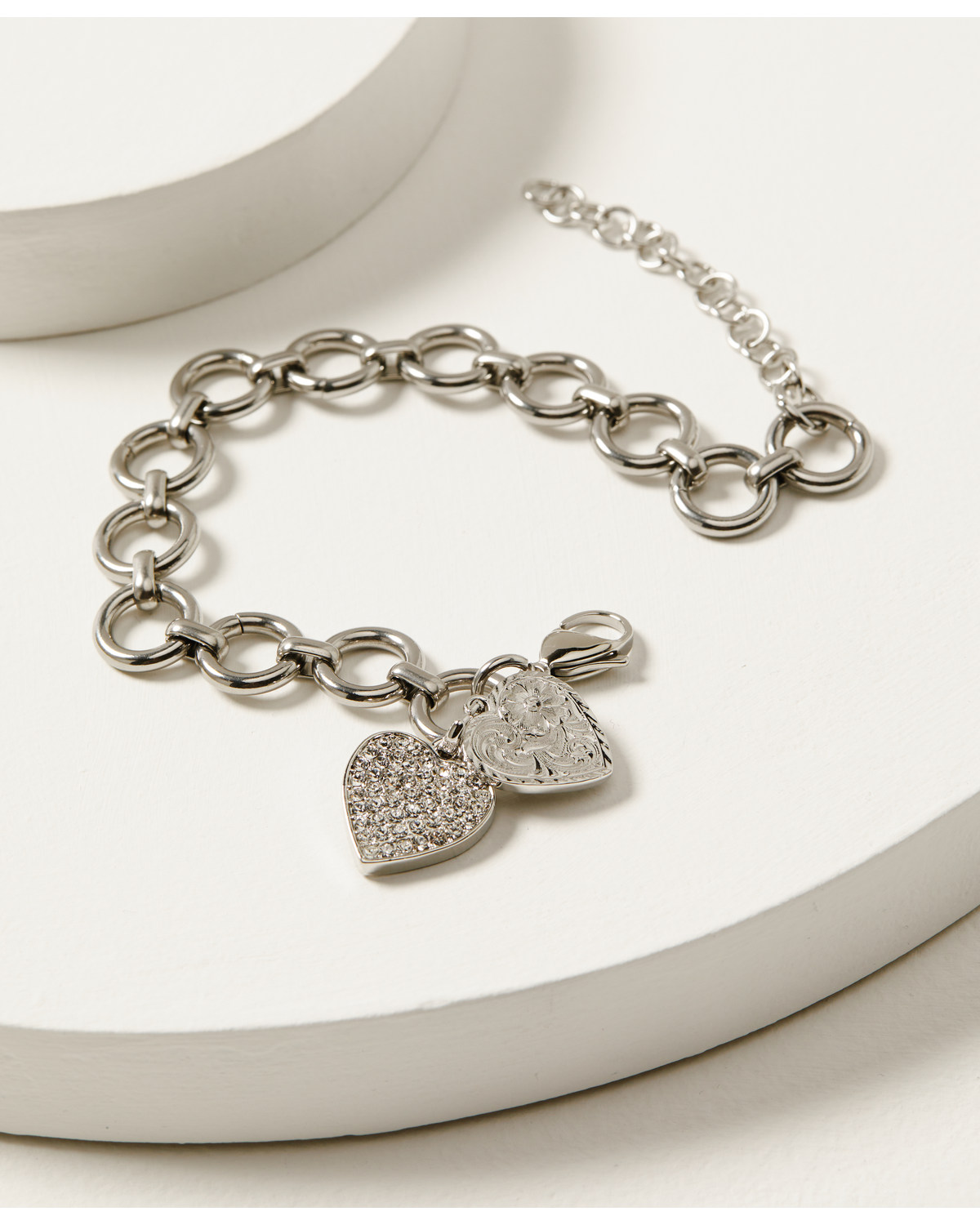 Montana Silversmiths Women's Country Charm Duo Heart Bracelet