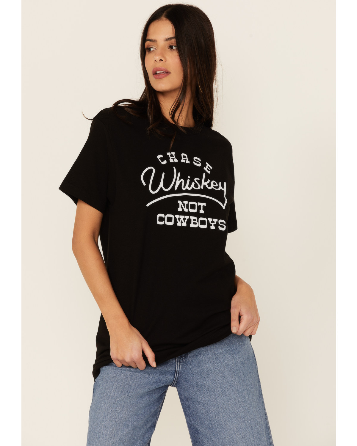 Ali Dee Women's Chase Whiskey Not Cowboys Graphic Tee