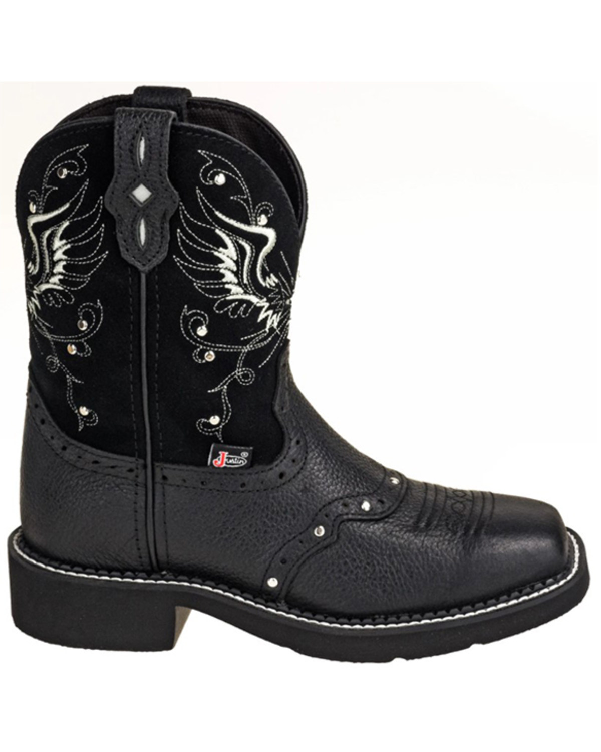 justin black western boots