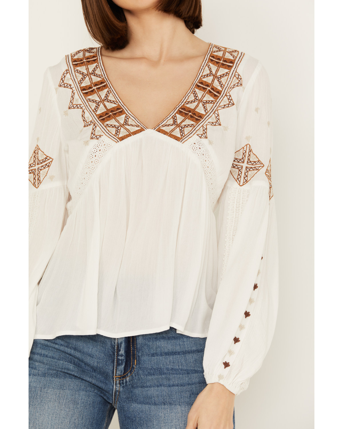 Shyanne Women's Embroidered Boho Top