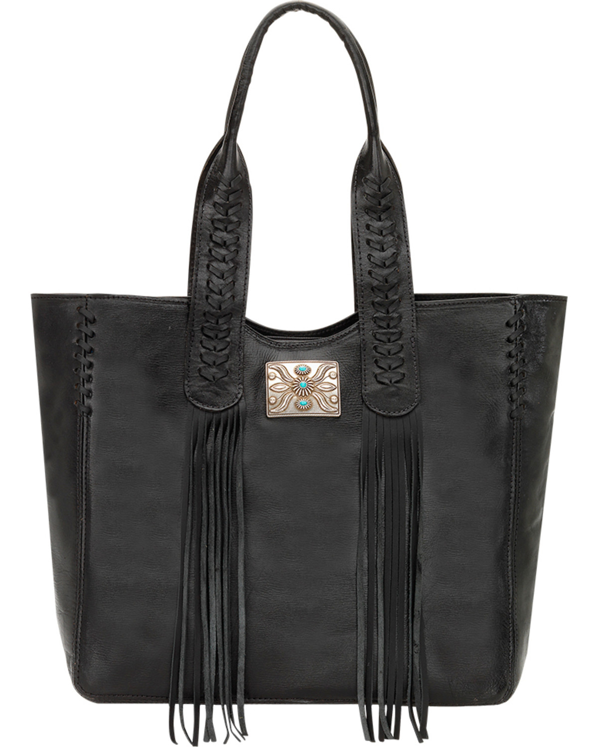 American West Black Mojave Canyon Large Zip Top Tote
