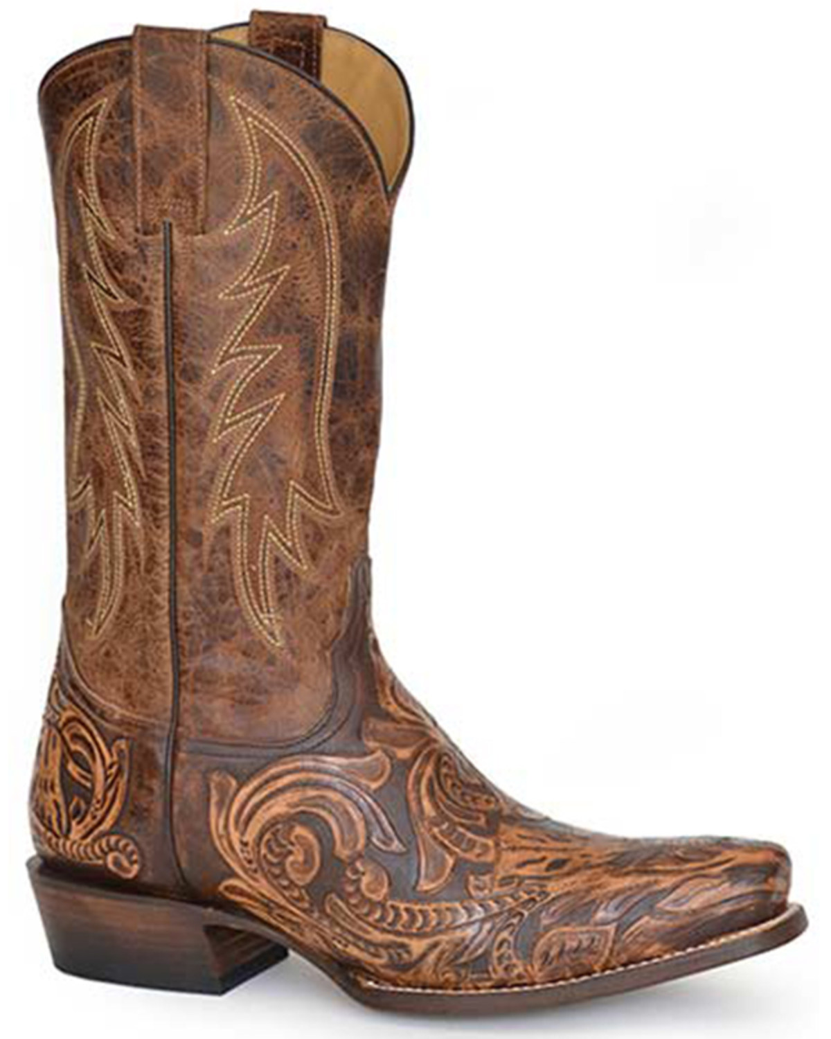 Stetson Men's Handtooled Legend Western Boots - Square Toe
