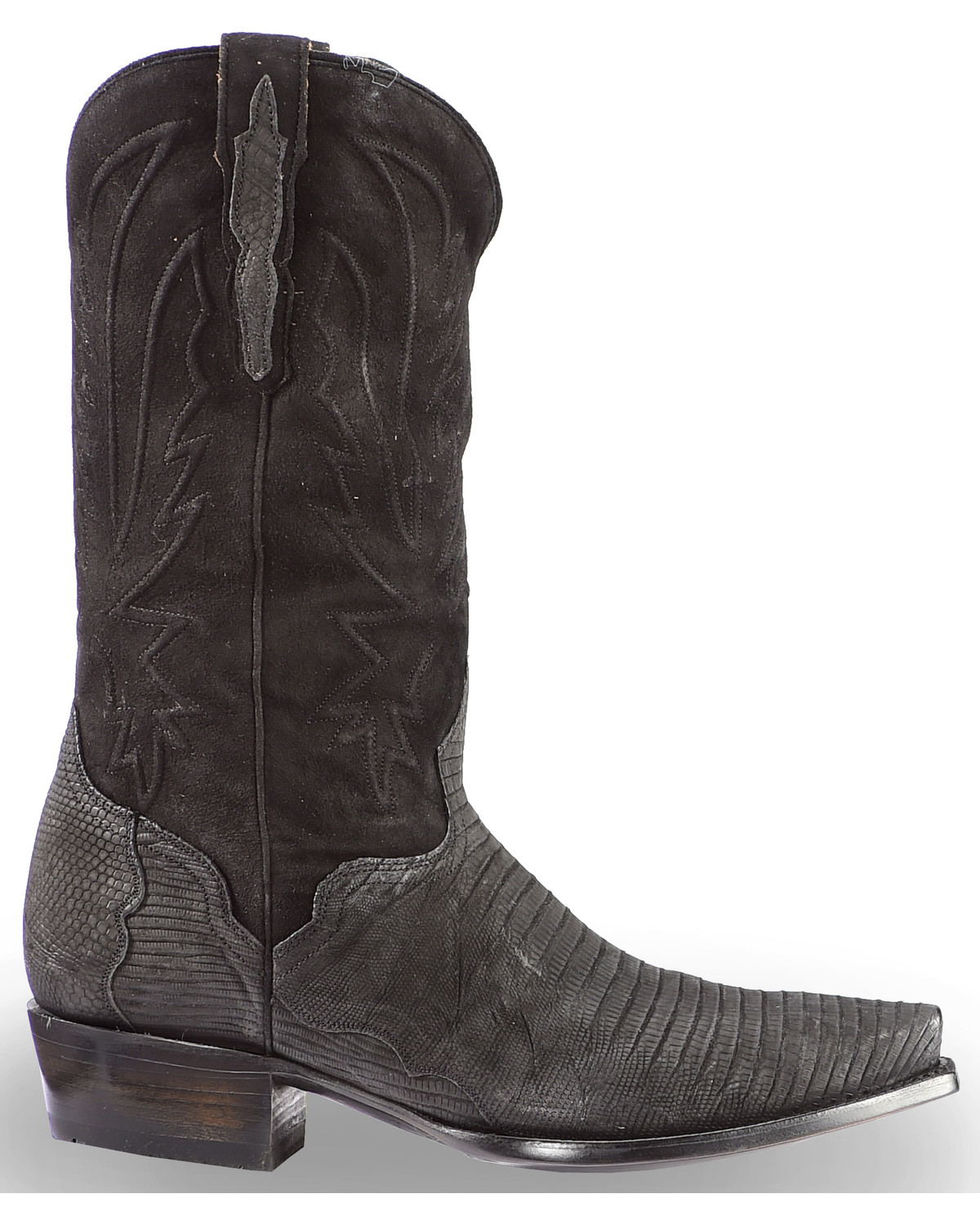 el dorado men's handmade western rattlesnake cowboy boots square toe