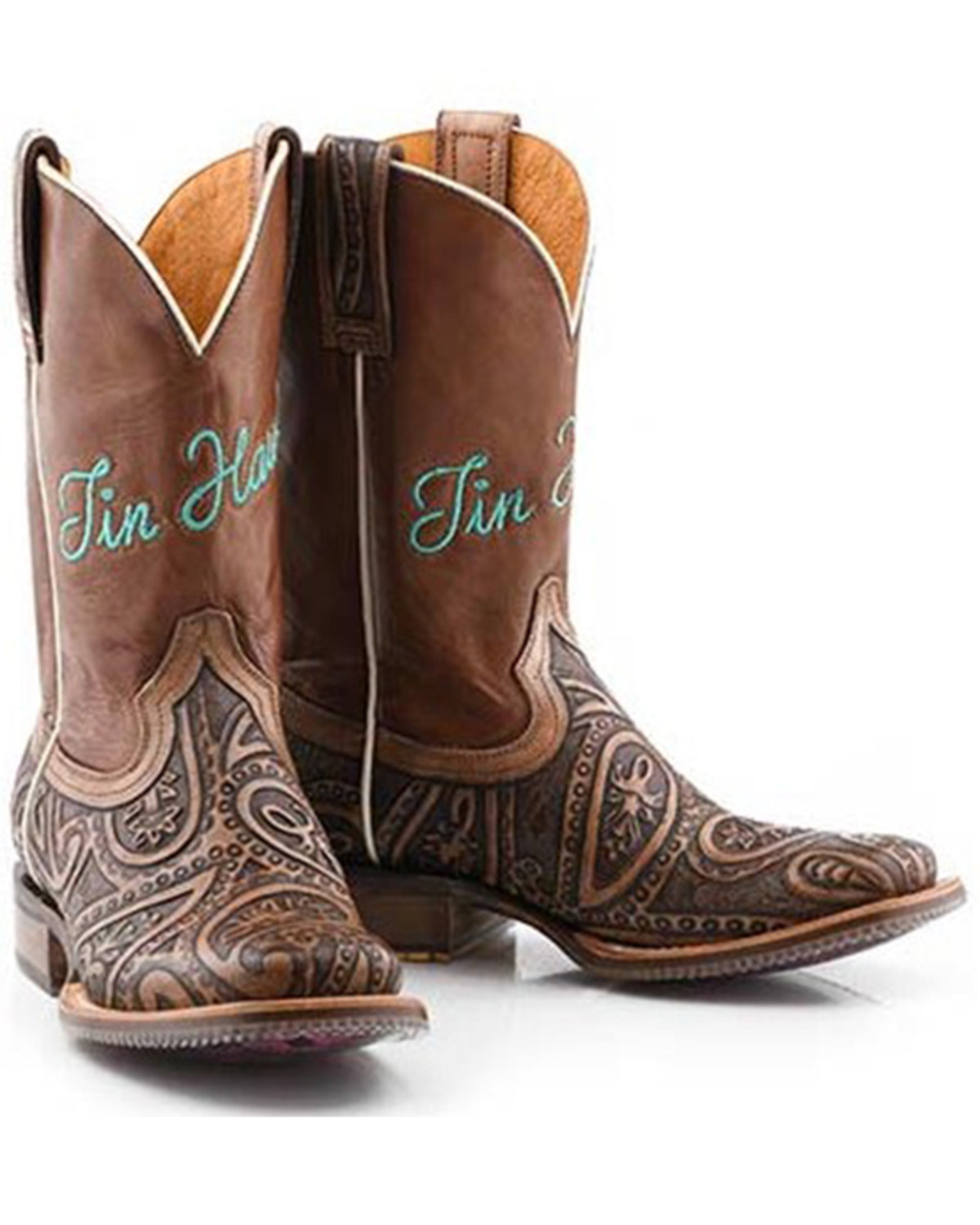 Tin Haul Women's Paisley Queen Western Boots - Broad Square Toe