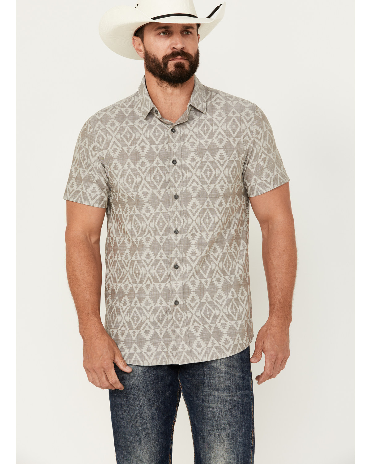 Pendleton Men's Deacon Southwestern Print Short Sleeve Button-Down Western Shirt