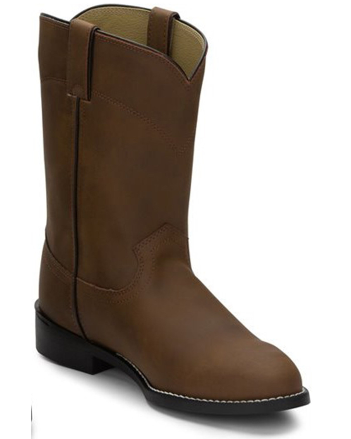 Justin Men's Basics Roper Western Boots - Medium Toe