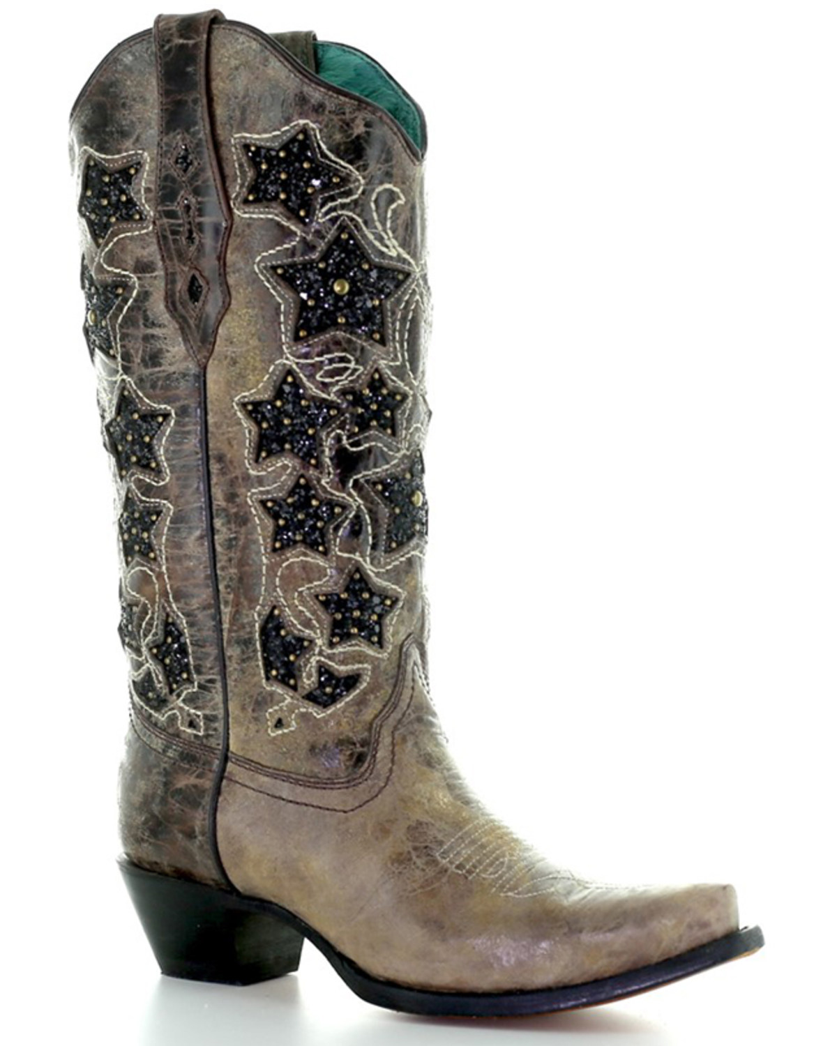 Corral Women's Glitter Star Western Boots - Snip Toe