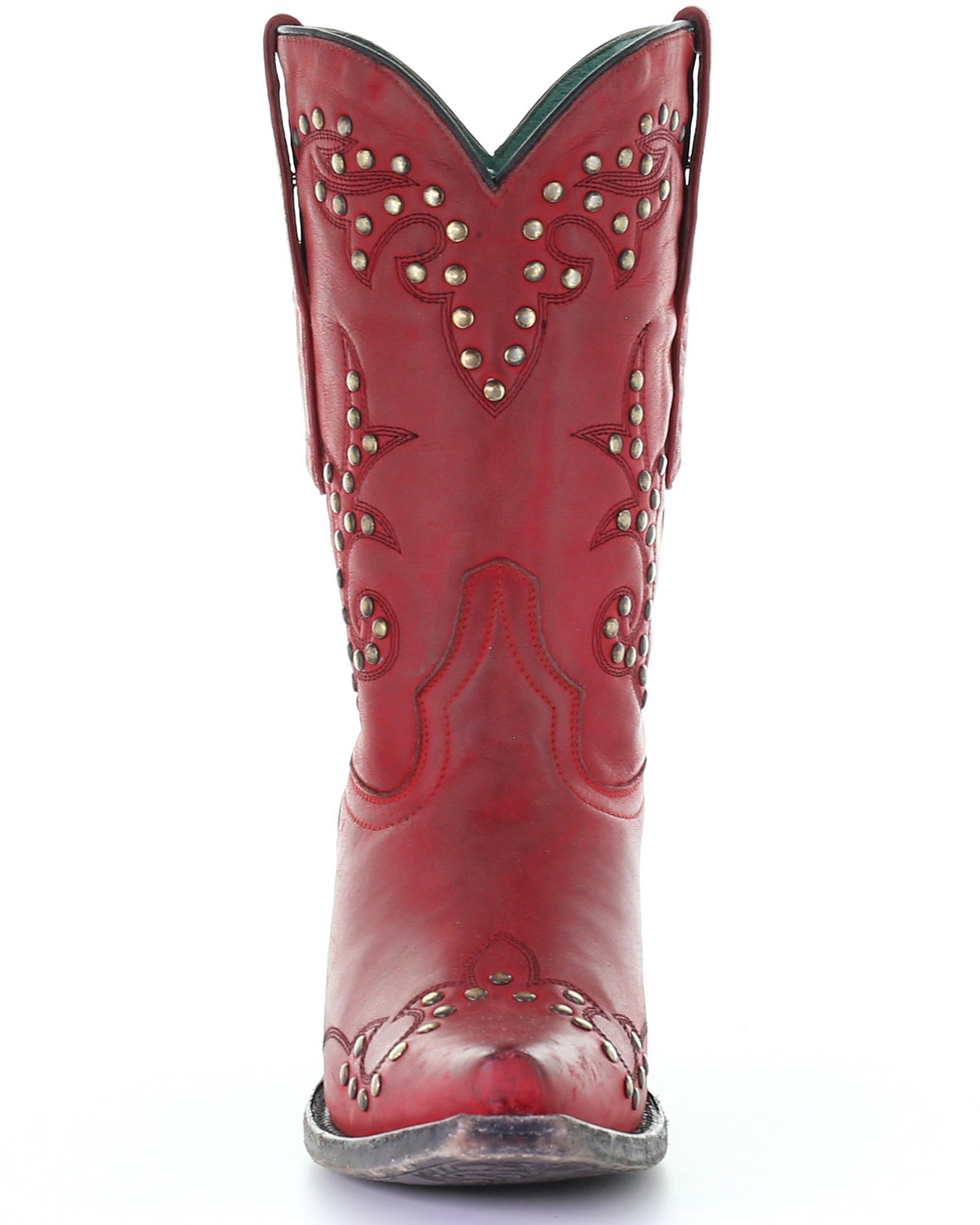 Corral Women's Studded Red Embroidery Western Boots - Snip Toe | Boot Barn