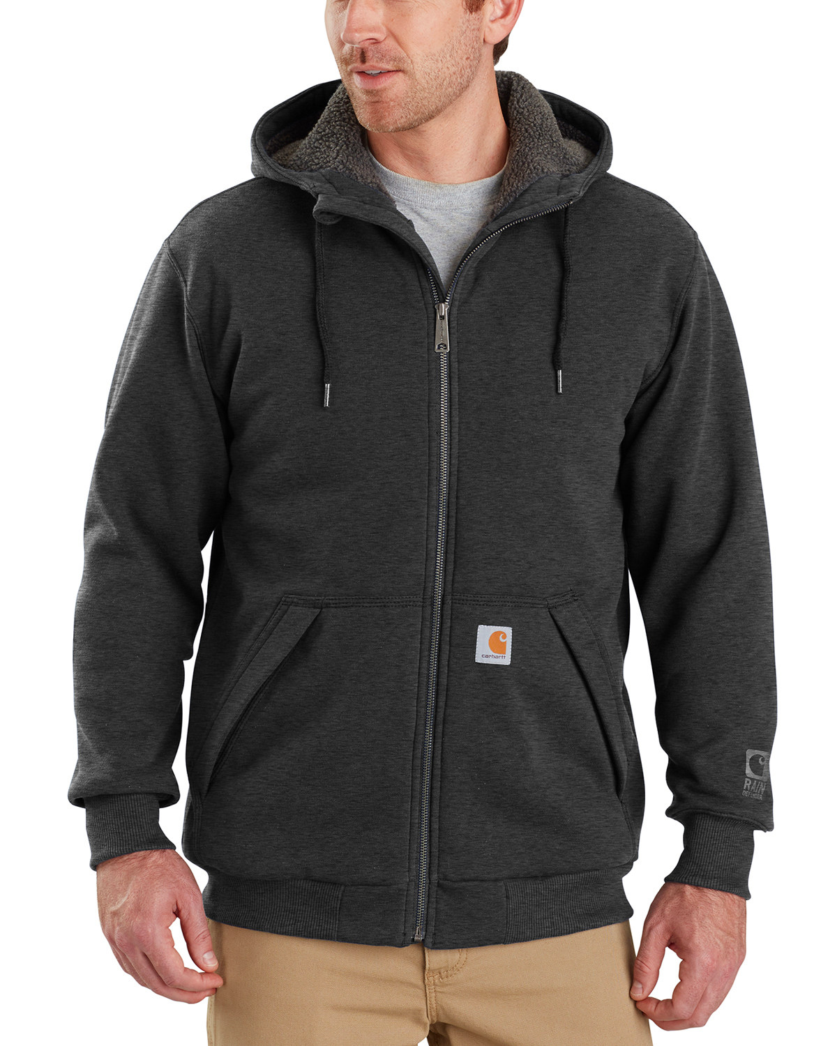 fleece lined carhartt hoodie