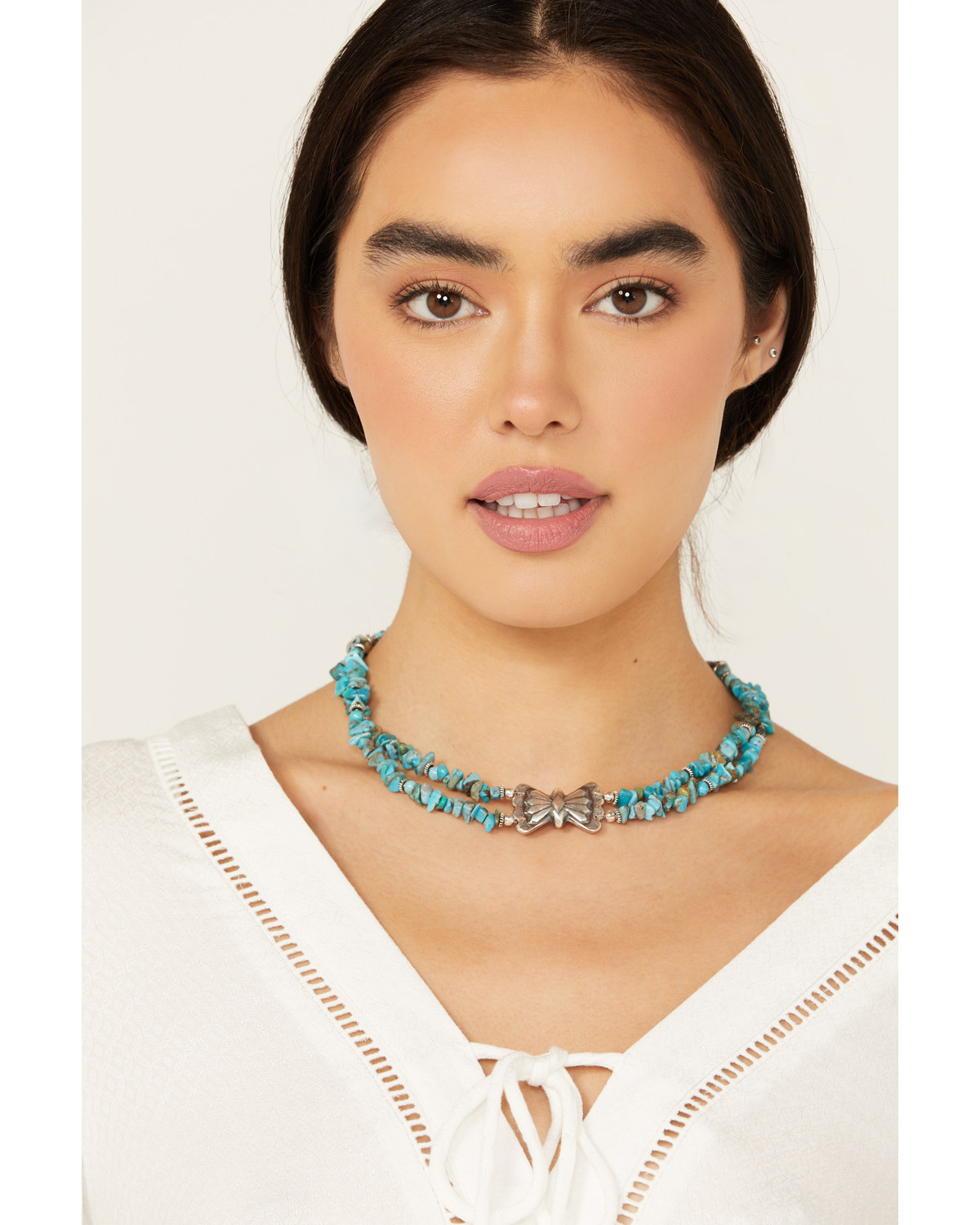 Paige Wallace Women's Bow Concho Turquoise Necklace