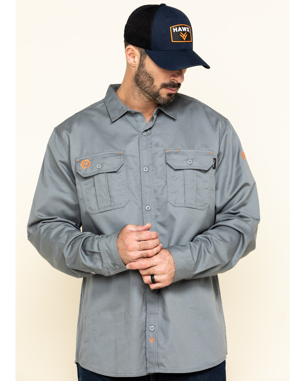 Hawx Men's FR Long Sleeve Woven Work Shirt - Tall