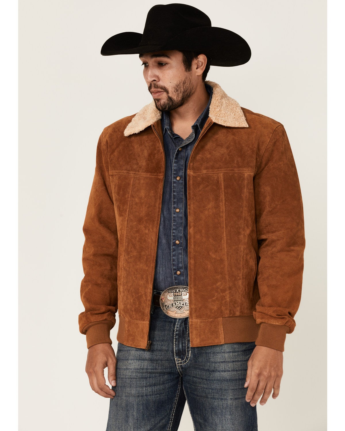 Scully Men's Brown Sherpa Collar Bomber 