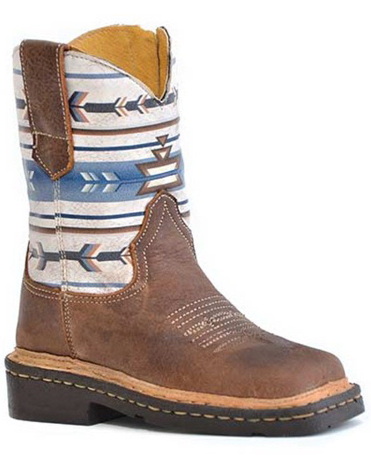 Roper Little Boys' Cowboy Southwestern Boots - Broad Square Toe