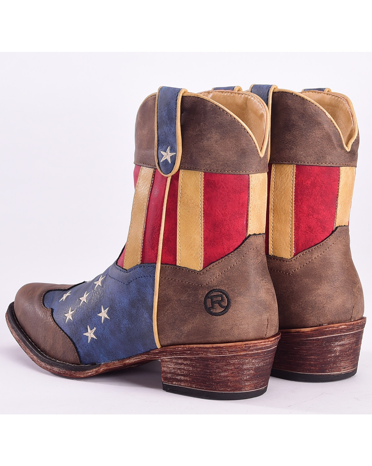 roper women's american beauty flag ankle boots