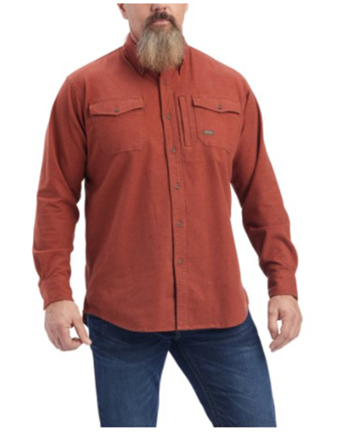 Ariat Men's Rebar DuraStretch Long Sleeve Button Down Flannel Work Shirt
