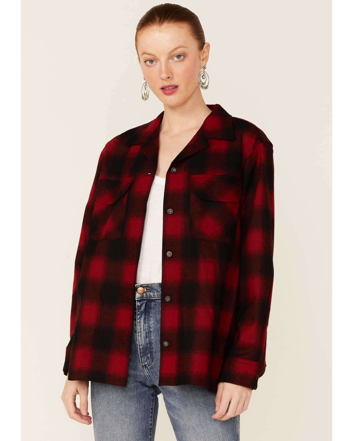 Buffalo Plaid Long Sleeve Button-Down