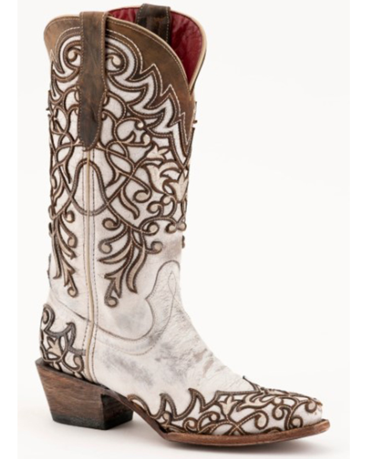 Ferrini Women's Ivy Vintage Embroidered Western Boots - Snip Toe