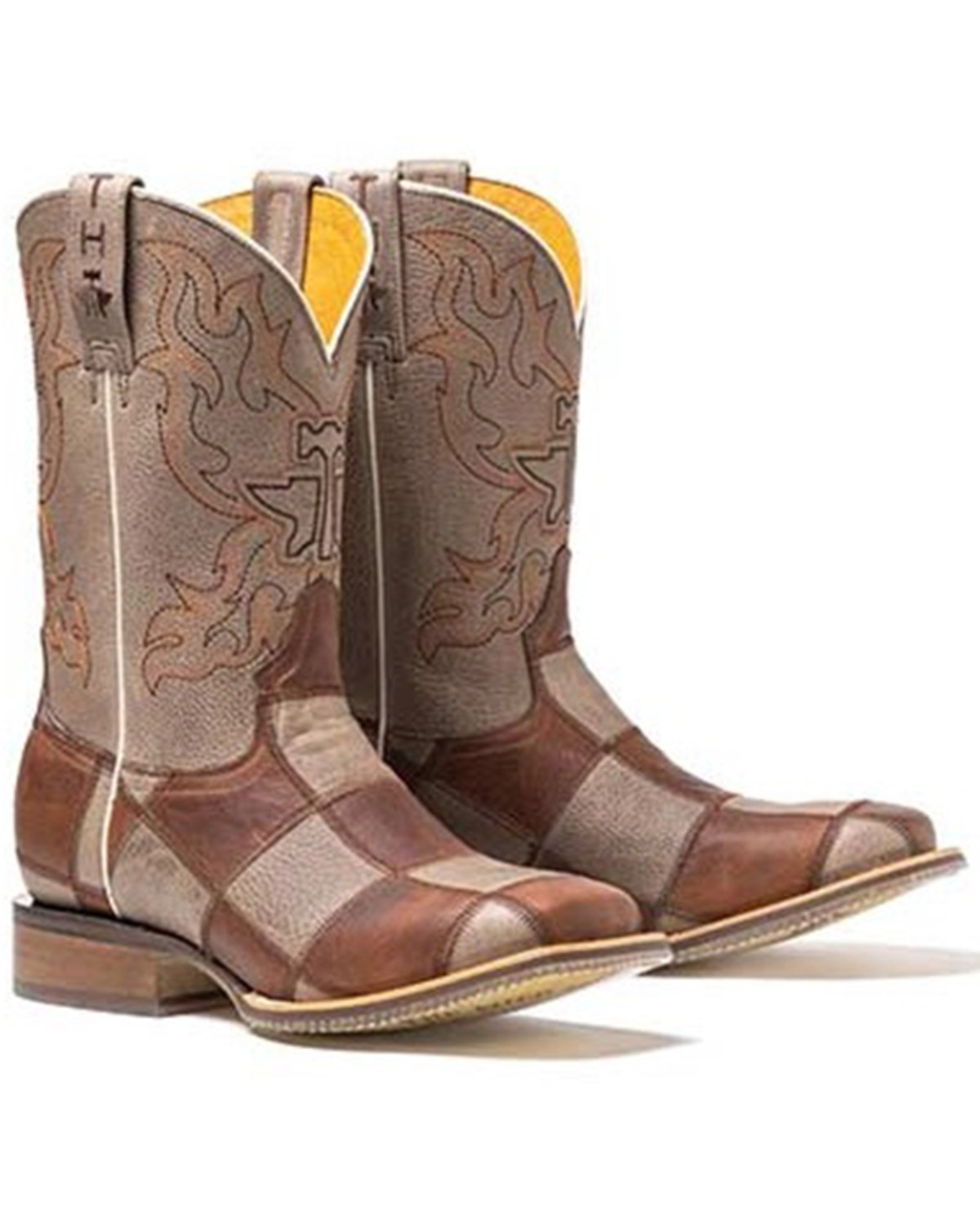 Tin Haul Men's Checkers Western Boots - Broad Square Toe