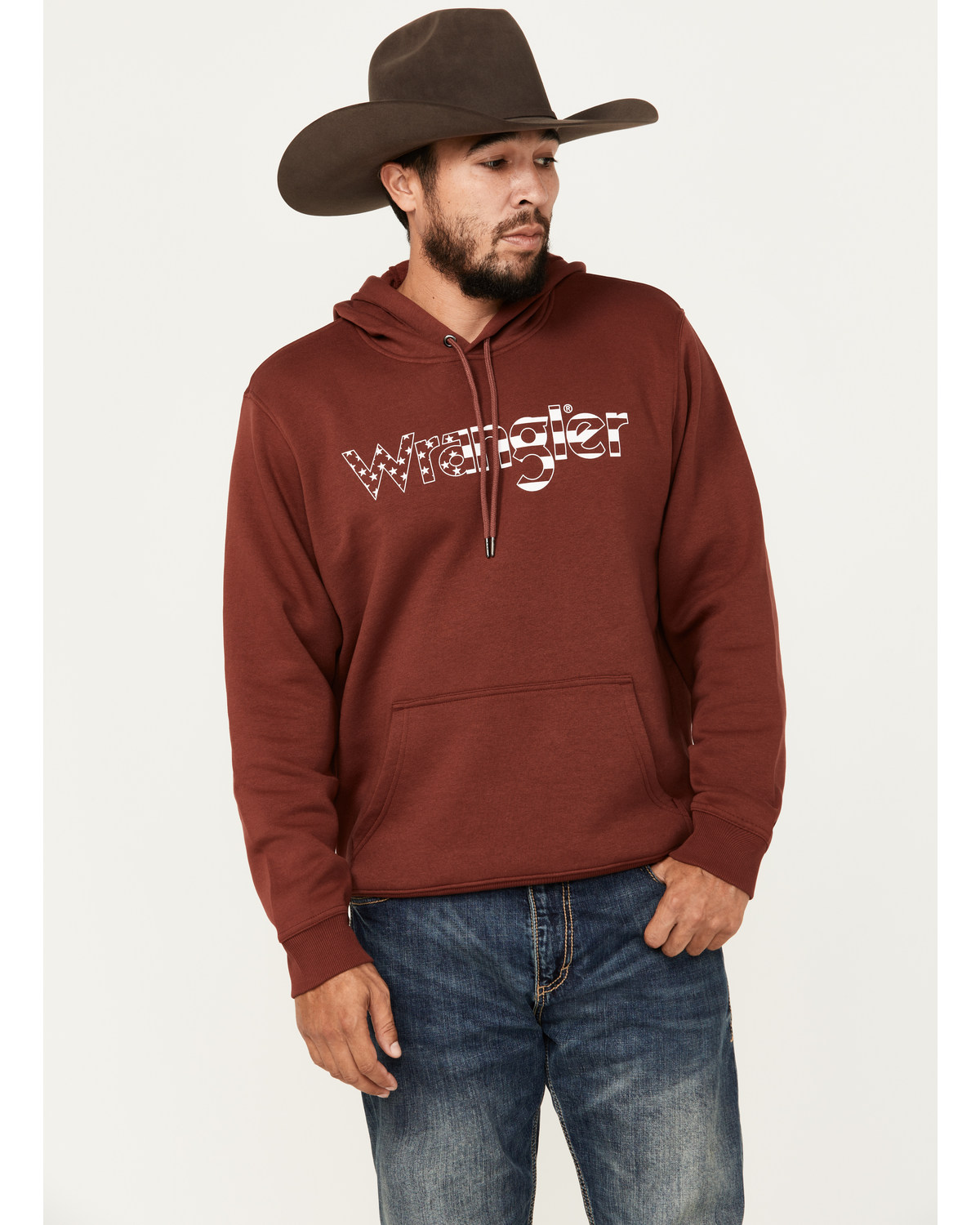 Wrangler Men's Boot Barn Exclusive  Logo Hooded Sweatshirt