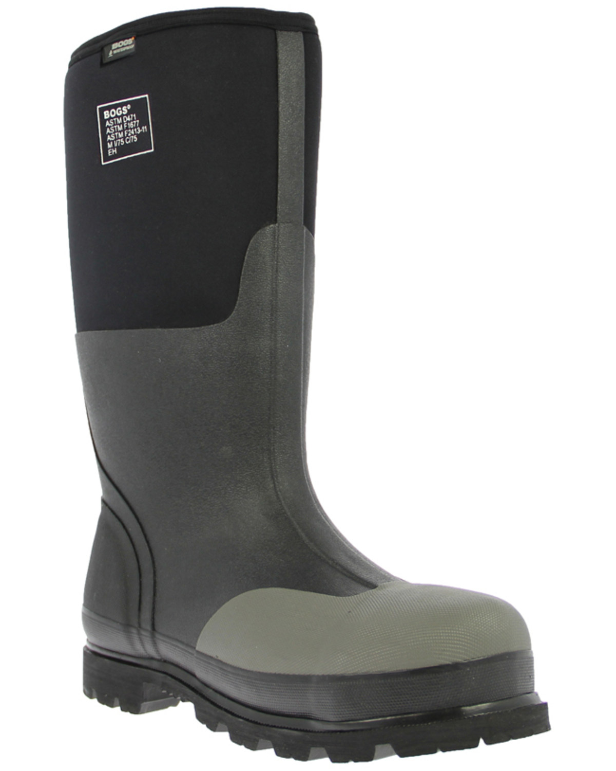 Bogs Men's Rancher Black Insulated Work Boots - Steel Toe