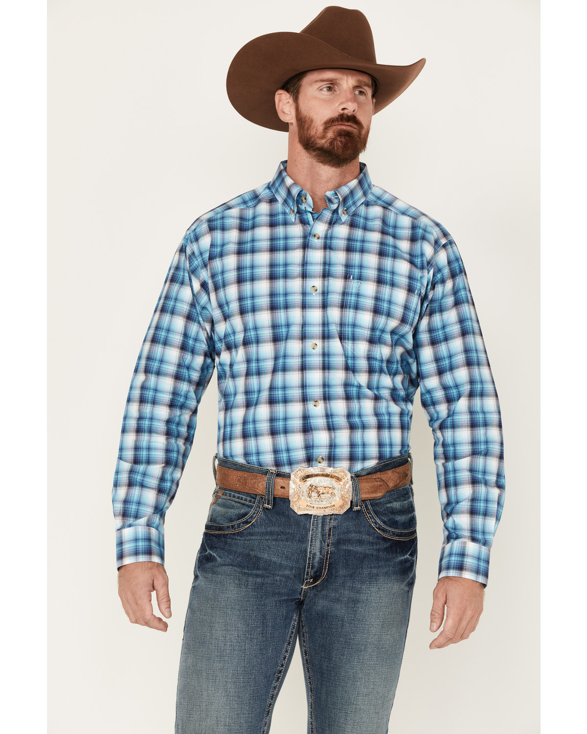 Ariat Men's Mateo Plaid Long Sleeve Western Shirt