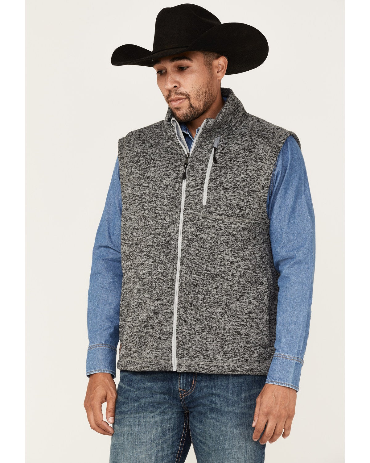 Zip-Front Sweater Knit Vest | Boot Barn