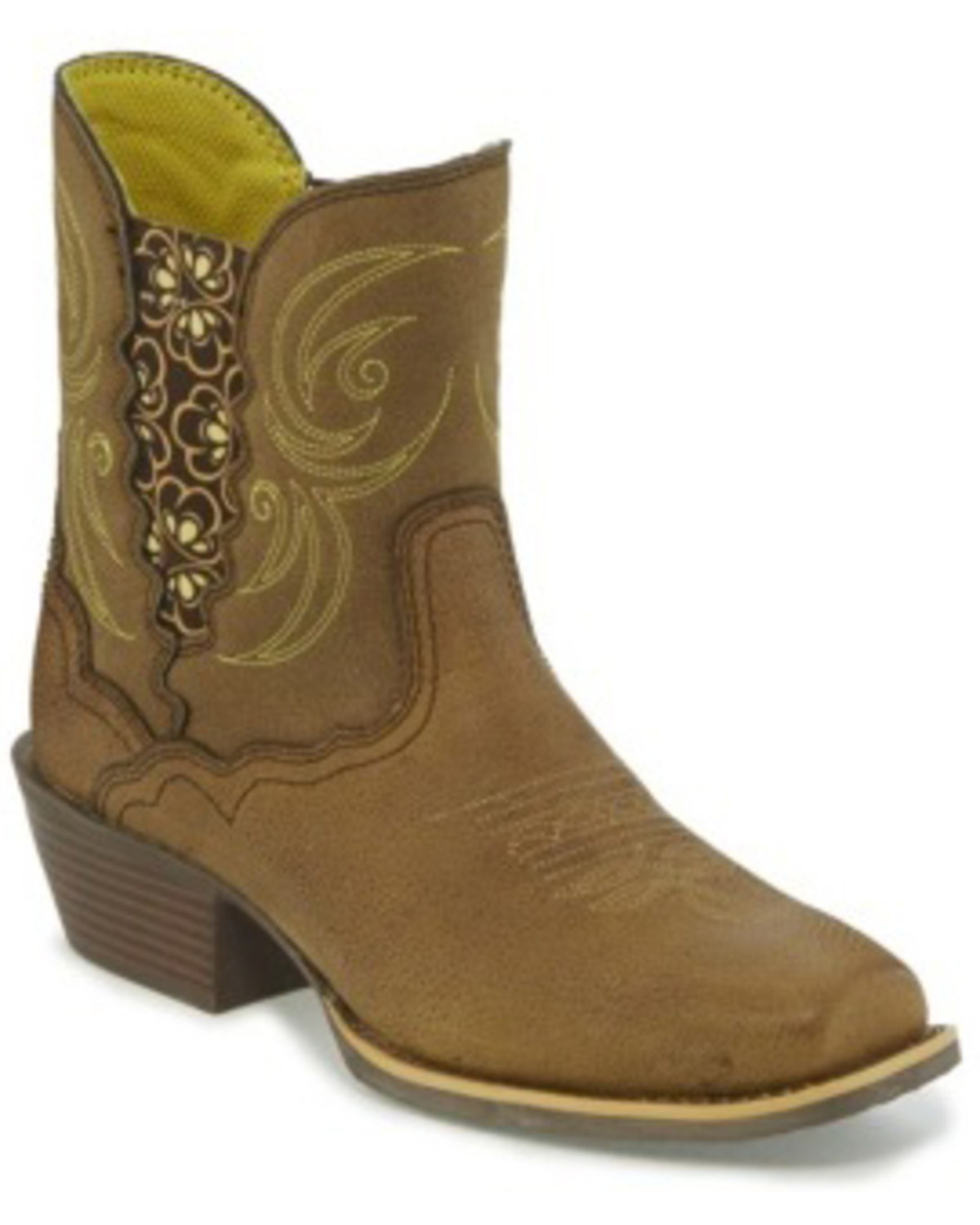 square toe western booties