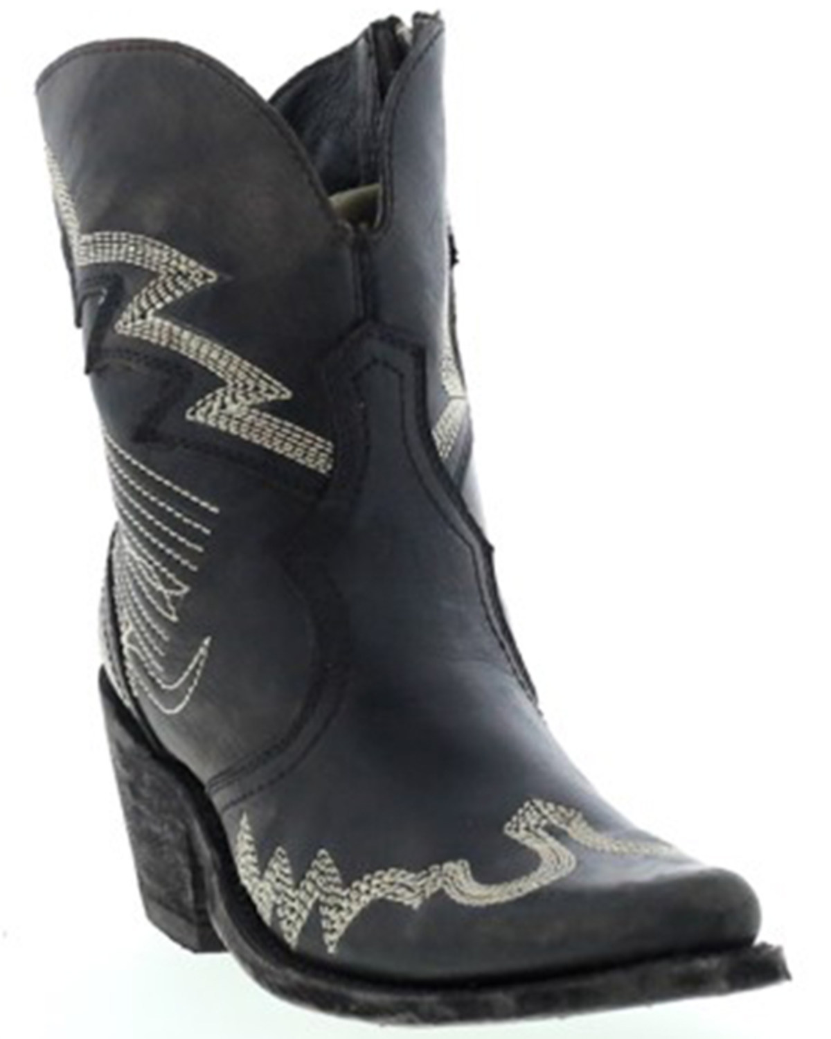 Liberty Black Women's Side Bug & Wrinkle Mosel Short Western Boots - Pointed Toe