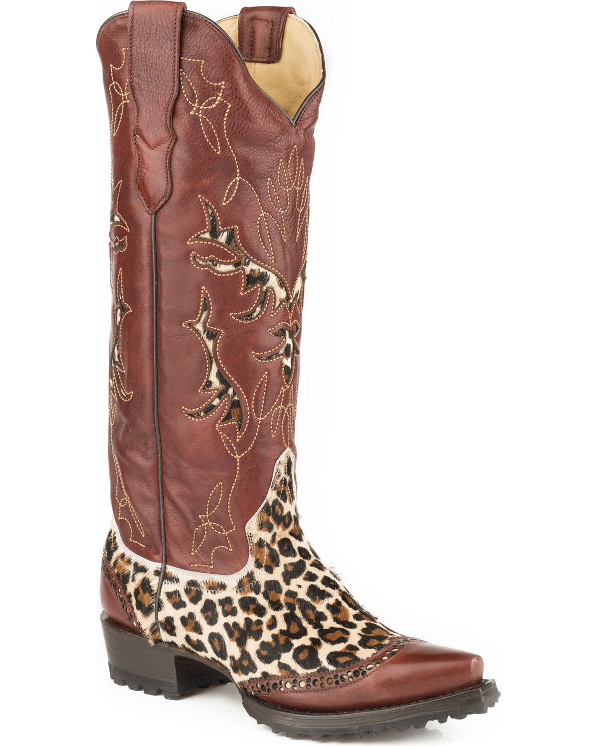 burgundy western boots