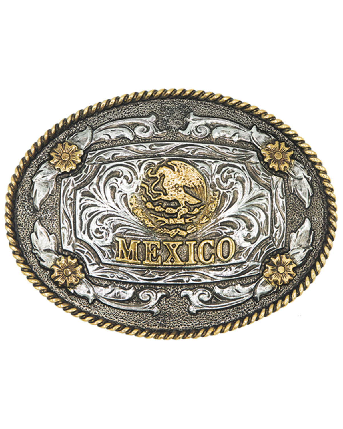 AndWest Mexico Floral Belt Buckle