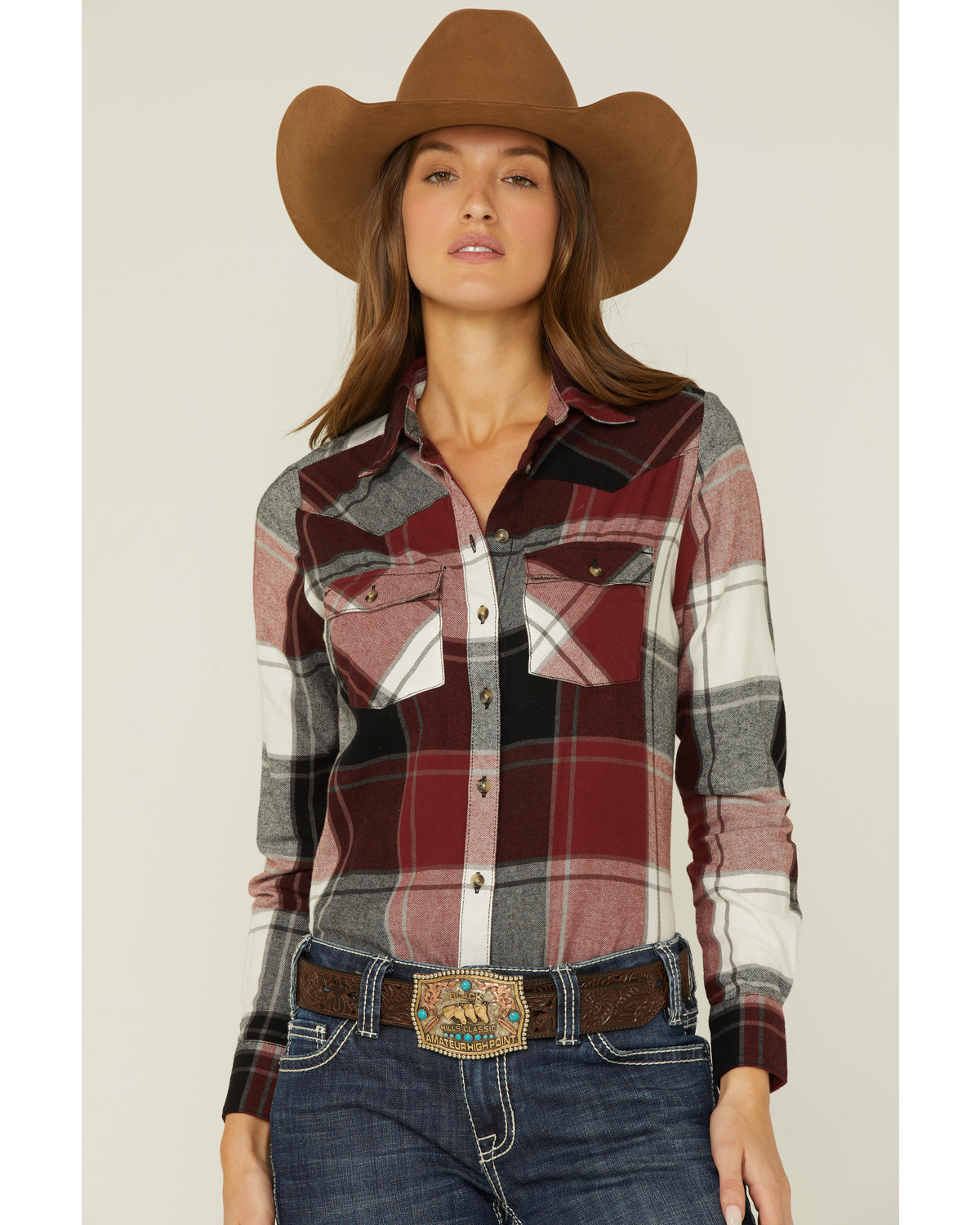 burgundy flannel shirt womens