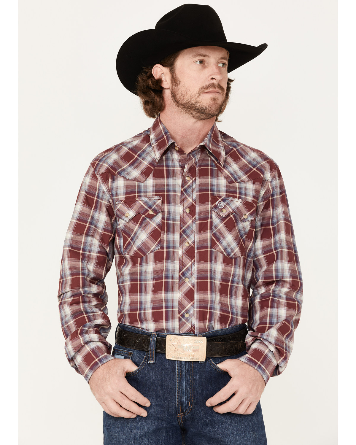 Wrangler Retro Men's Plaid Snap Western Shirt