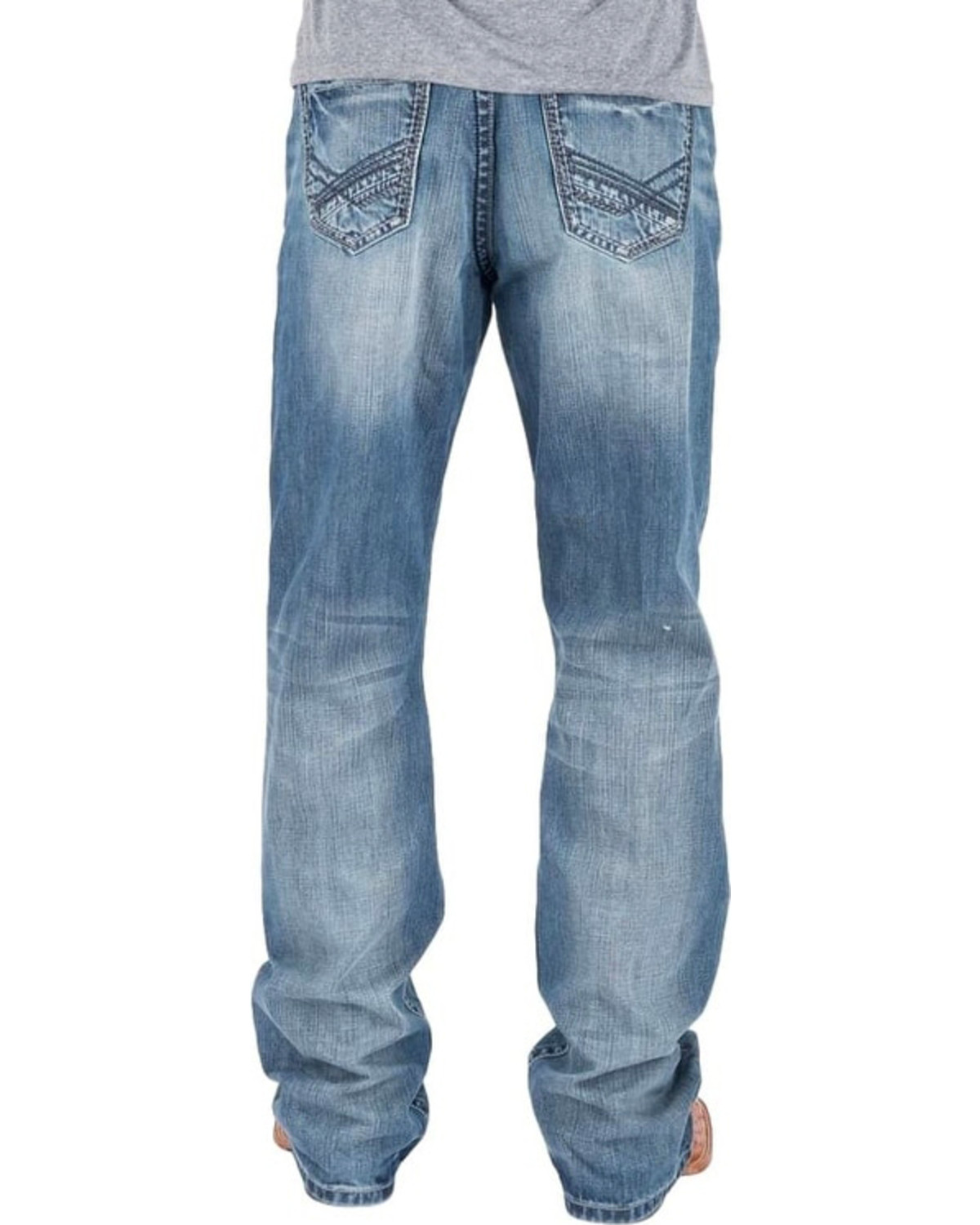 Tin Haul Men's Regular Joe Fit Light Wash Bootcut Jeans