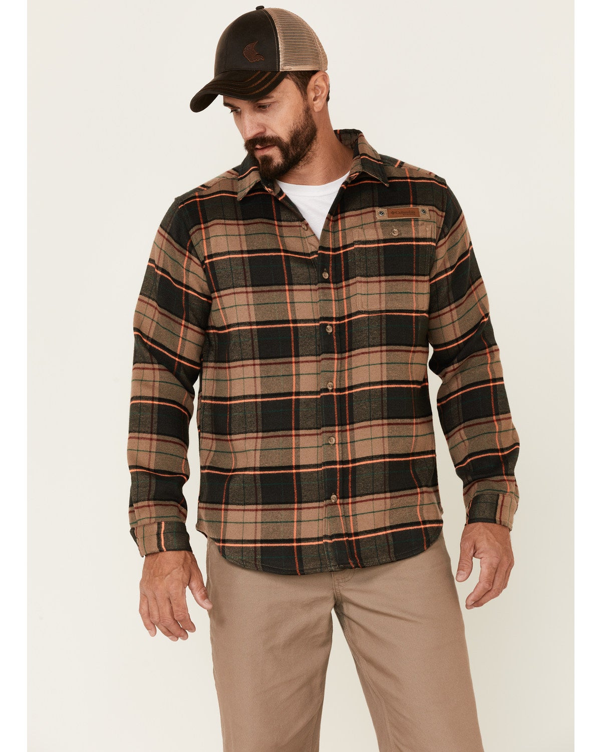 Columbia Men's Orange Plaid Roughtail 