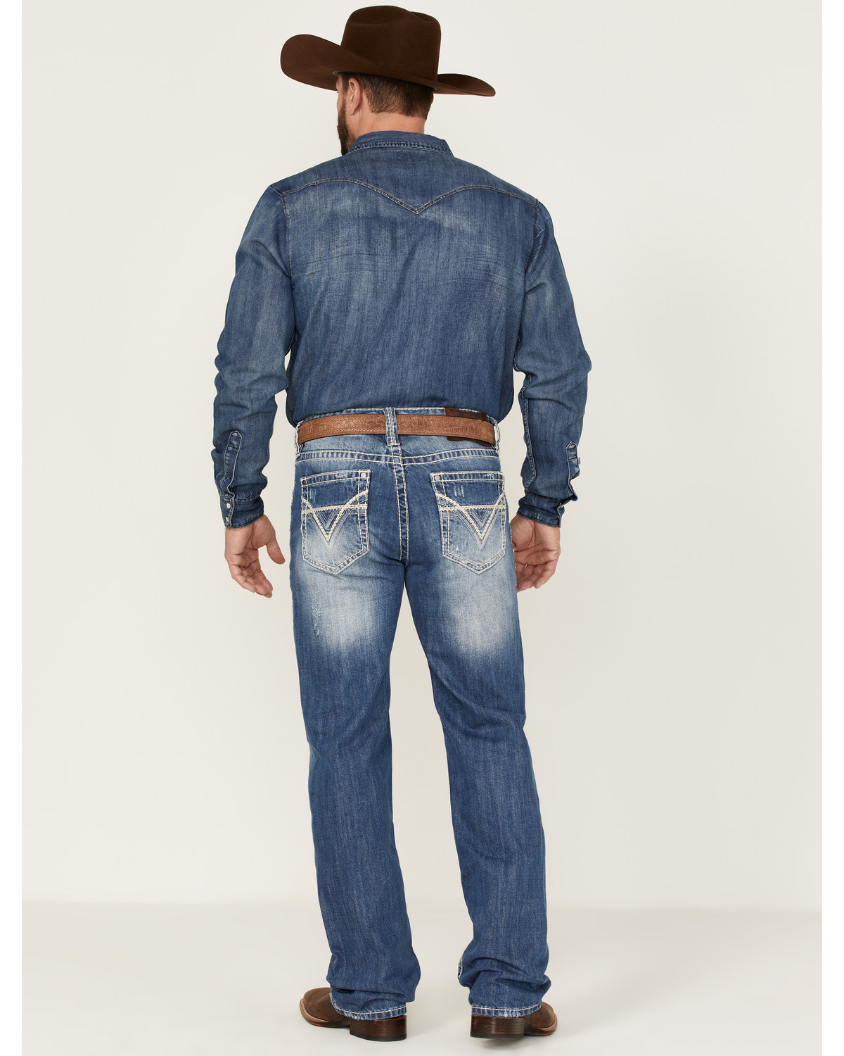 Rock & Roll Cowboy Men's Raised Straight Jeans